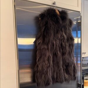 Pologeorgis Dark Gray Fur Vest. Size L